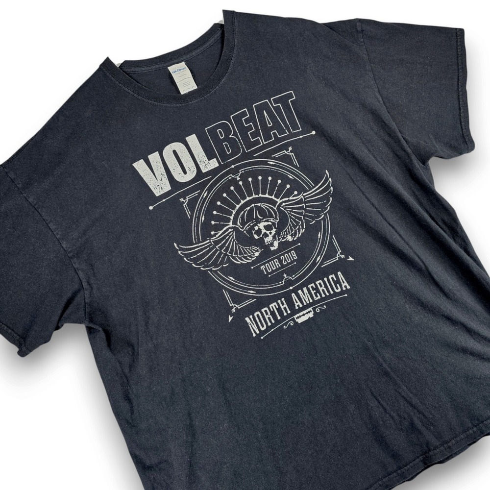 Volbeat Tour 2019 North America T Shirt Mens 2XL Black Cotton Graphic Concert